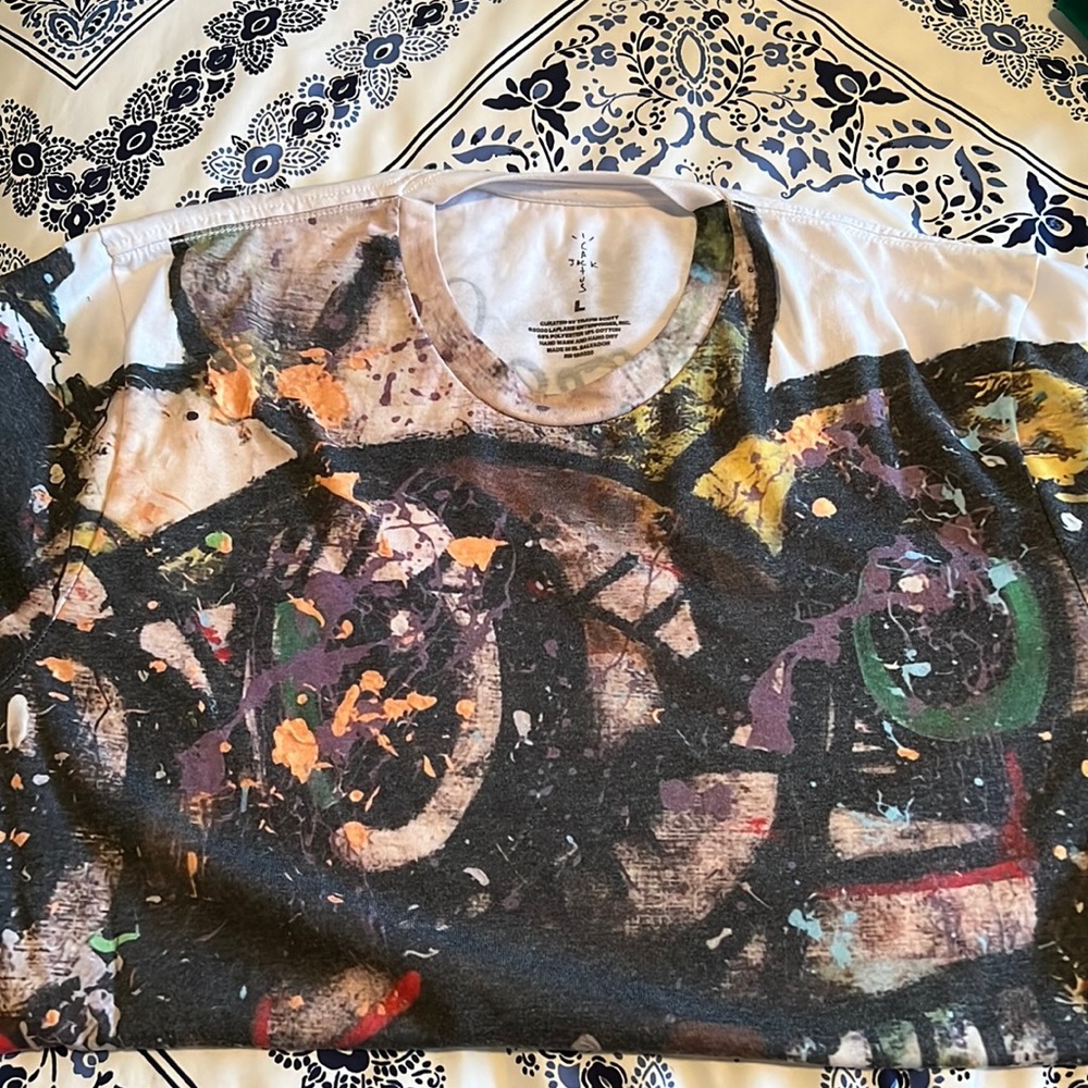 Travis Scott Catus Jack George Condo Graffiti Tee Large
